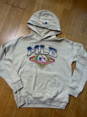 abercrombie kids Cream MLB Pullover Hoodie